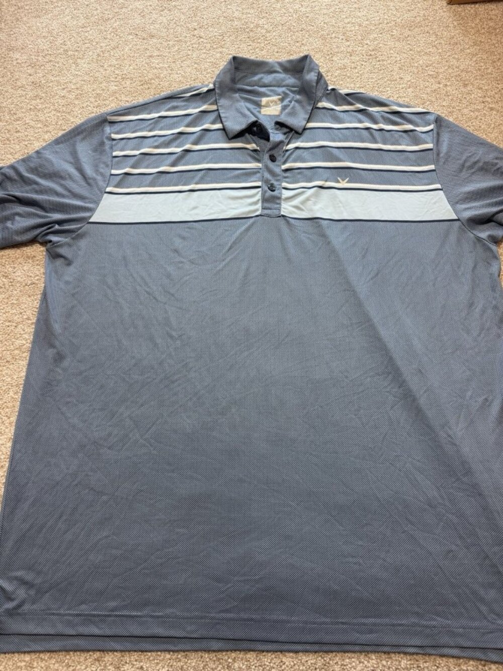 Callaway Opti-Dri Golf Polo Blue Breathable Stretchy Comfortable Men’s Size XXL